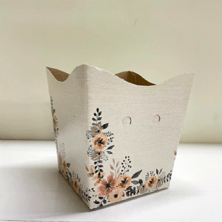 Cachep Pote 15 Linho Floral - Pacote c/10 und